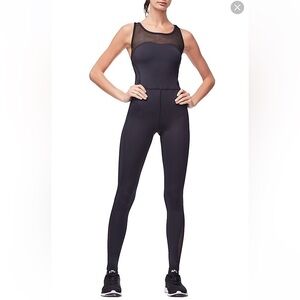 Good American Mixed Mesh Training Jumpsuit size 2